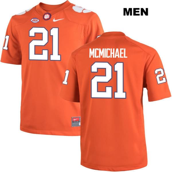 Men's Clemson Tigers #21 Kyler McMichael Stitched Orange Authentic Nike NCAA College Football Jersey VZD2746CC